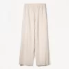 Pantaloni din amestec de in cu bandă elastică în talie Pantaloni din amestec de in cu bandă elastică în talie