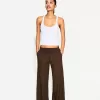 Pantaloni din amestec de in cu bandă elastică în talie Pantaloni din amestec de in cu bandă elastică în talie