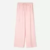 Pantaloni din amestec de in cu bandă elastică în talie Pantaloni din amestec de in cu bandă elastică în talie