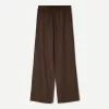 Pantaloni din amestec de in cu bandă elastică în talie Pantaloni din amestec de in cu bandă elastică în talie