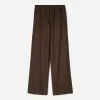 Pantaloni din amestec de in cu bandă elastică în talie Pantaloni din amestec de in cu bandă elastică în talie