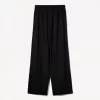 Pantaloni din amestec de in cu bandă elastică în talie Pantaloni din amestec de in cu bandă elastică în talie