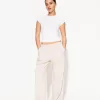 Pantaloni din amestec de in cu bandă elastică în talie Pantaloni din amestec de in cu bandă elastică în talie