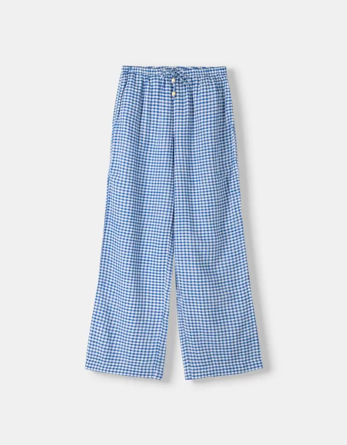 Pantaloni din carouri vichy
