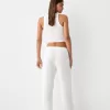 Pantaloni drepti din tricot vafe