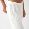 Pantaloni drepti din tricot vafe