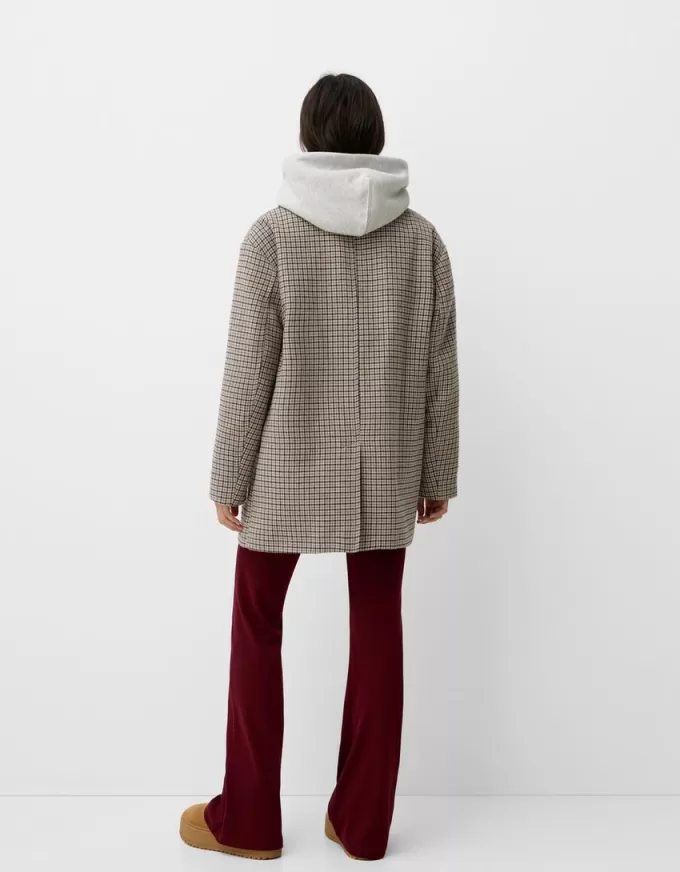 Pantaloni evazați cu nervuri în talie Pantaloni evazați cu nervuri în talie