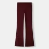 Pantaloni evazați cu nervuri în talie Pantaloni evazați cu nervuri în talie