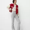 Pantaloni evazați cu nervuri în talie Pantaloni evazați cu nervuri în talie