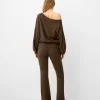 Pantaloni evazați cu talie rabatabilă Pantaloni evazați cu talie rabatabilă