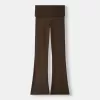 Pantaloni evazați cu talie rabatabilă Pantaloni evazați cu talie rabatabilă