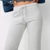 Pantaloni evazați de pluș