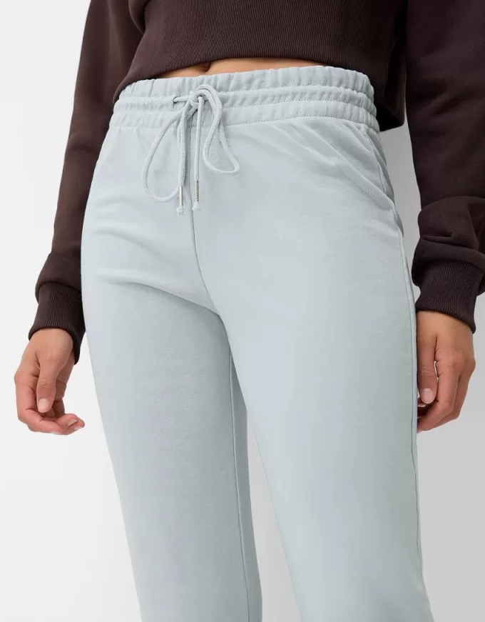 Pantaloni evazați de pluș