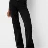 Pantaloni evazați din twill