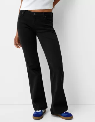 Pantaloni evazați din twill