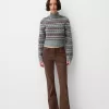 Pantaloni evazați din twill Pantaloni evazați din twill