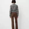 Pantaloni evazați din twill Pantaloni evazați din twill