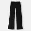 Pantaloni evazați din twill