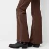 Pantaloni evazați din twill Pantaloni evazați din twill