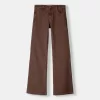 Pantaloni evazați din twill Pantaloni evazați din twill