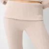 Pantaloni evazați la atingere moale, cu talie rabatabilă Pantaloni evazați la atingere moale, cu talie rabatabilă