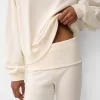 Pantaloni evazați la atingere moale, cu talie rabatabilă Pantaloni evazați la atingere moale, cu talie rabatabilă
