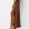 Pantaloni fluidi cu legături laterale Pantaloni fluidi cu legături laterale