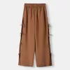 Pantaloni fluidi cu legături laterale Pantaloni fluidi cu legături laterale
