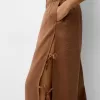 Pantaloni fluidi cu legături laterale Pantaloni fluidi cu legături laterale