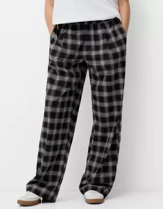 Pantaloni în carouri cu potrivire dreaptă