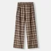 Pantaloni în carouri cu potrivire dreaptă Pantaloni în carouri cu potrivire dreaptă