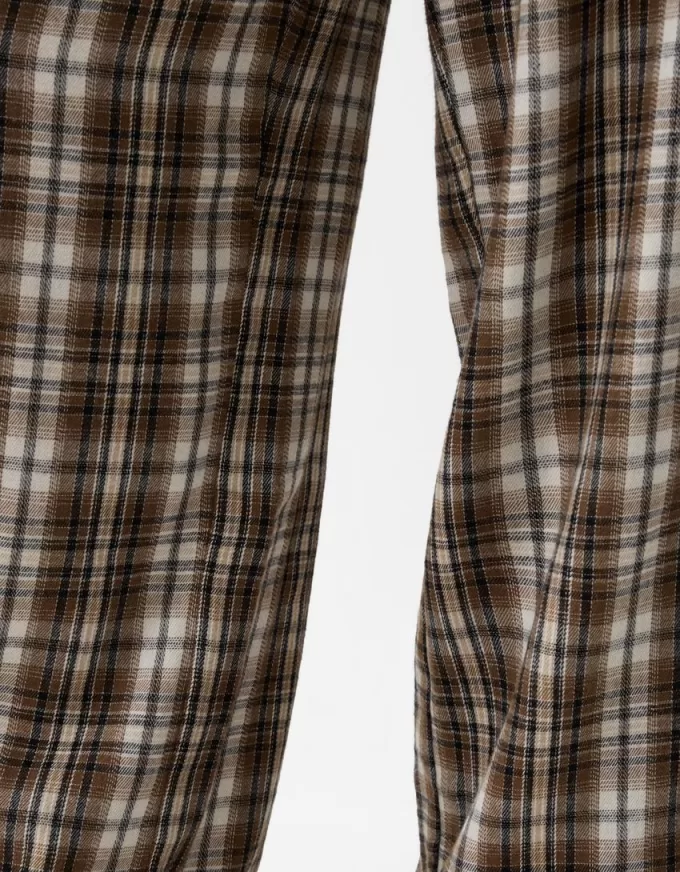 Pantaloni în carouri cu potrivire dreaptă Pantaloni în carouri cu potrivire dreaptă