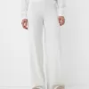 Pantaloni largi cu coaste la atingere moale Pantaloni largi cu coaste la atingere moale