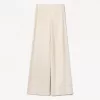 Pantaloni largi cu coaste la atingere moale Pantaloni largi cu coaste la atingere moale