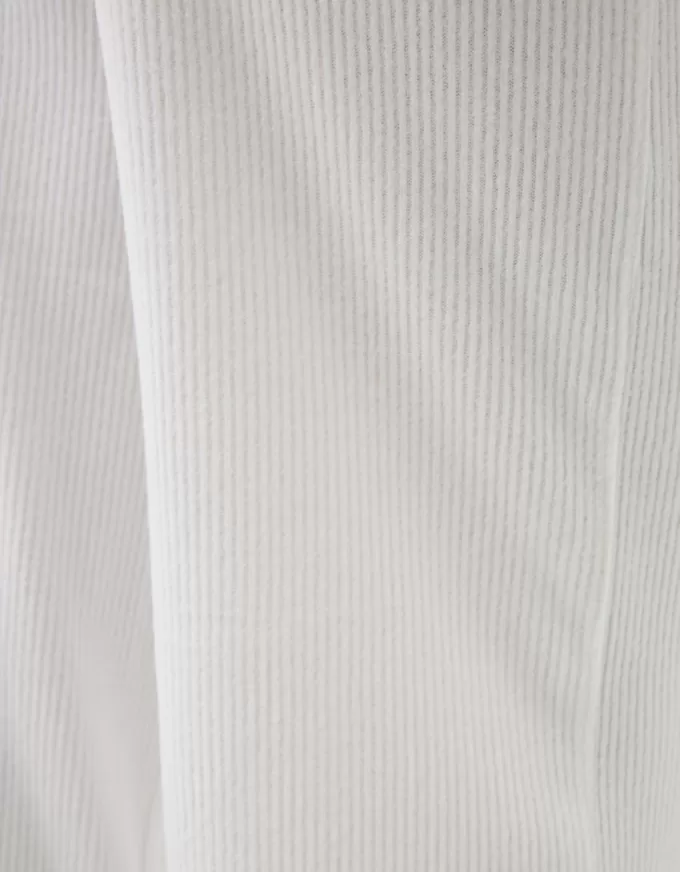 Pantaloni largi cu coaste la atingere moale Pantaloni largi cu coaste la atingere moale