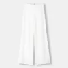 Pantaloni largi cu coaste la atingere moale Pantaloni largi cu coaste la atingere moale