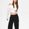 Pantaloni largi cu talie joasă Pantaloni largi cu talie joasă