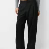 Pantaloni largi cu talie joasă Pantaloni largi cu talie joasă