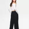 Pantaloni largi cu talie joasă Pantaloni largi cu talie joasă