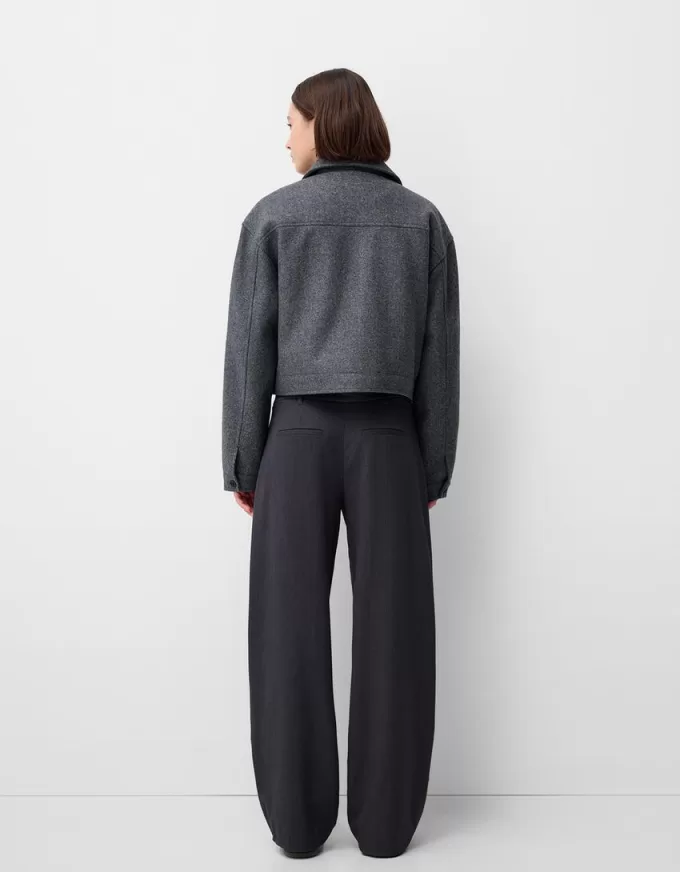 Pantaloni largi cu talie joasă Pantaloni largi cu talie joasă
