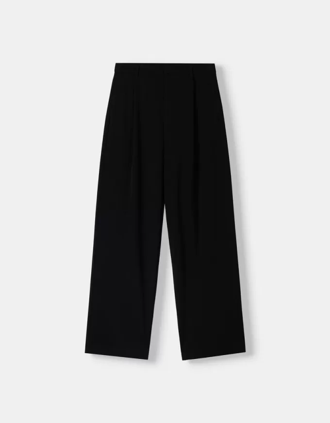 Pantaloni largi cu talie joasă Pantaloni largi cu talie joasă