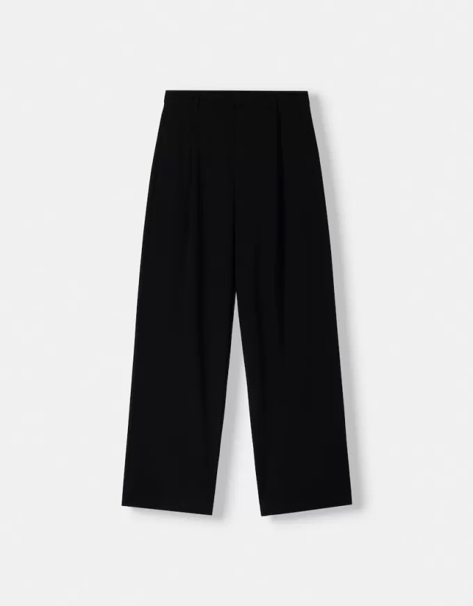 Pantaloni largi cu talie joasă Pantaloni largi cu talie joasă