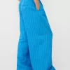 Pantaloni largi din poplin