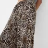 Pantaloni largi din satin animal print Pantaloni largi din satin animal print