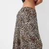 Pantaloni largi din satin animal print Pantaloni largi din satin animal print
