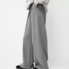 Pantaloni largi la atingere moale