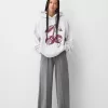 Pantaloni largi la atingere moale