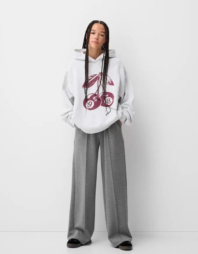 Pantaloni largi la atingere moale