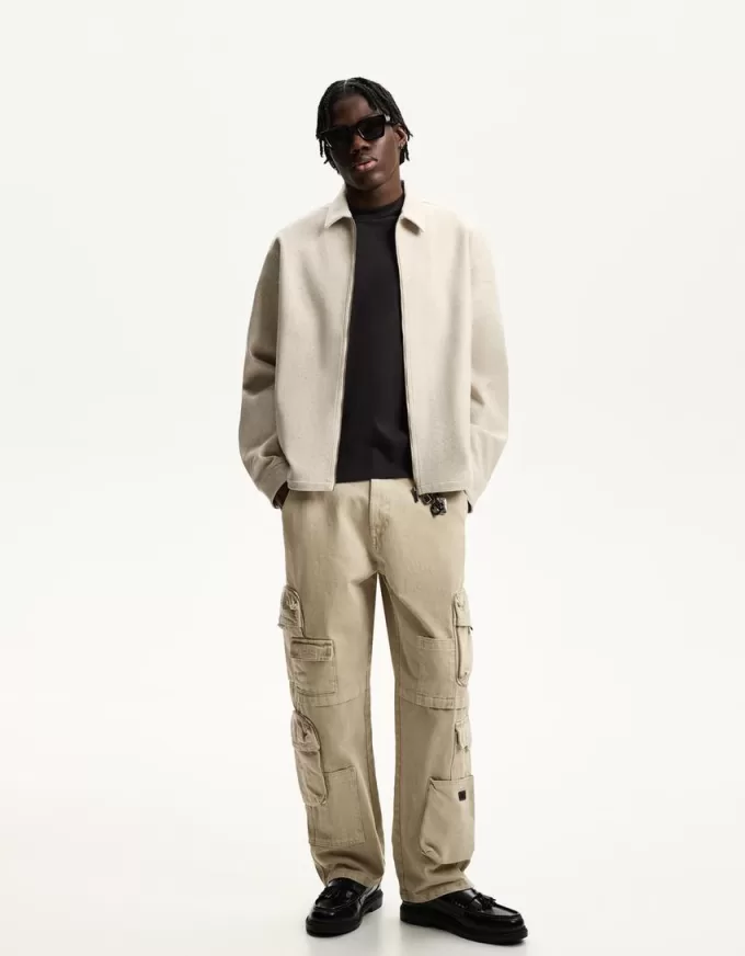 Pantaloni largi multi-cargo