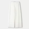 Pantaloni lați cu relief în relief Pantaloni lați cu relief în relief